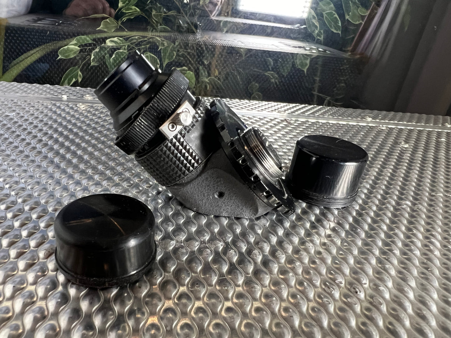 Arriflex SR3 Video Elbow with caps and aperture adjustment.